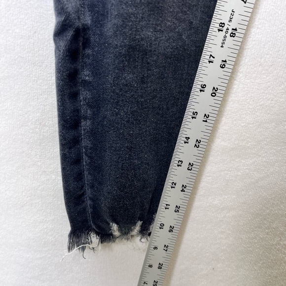 KanCan Distressed Black Ankle Frayed Jeans Womens 29 Waist Stretch Denim 2148 - Picture 6 of 8